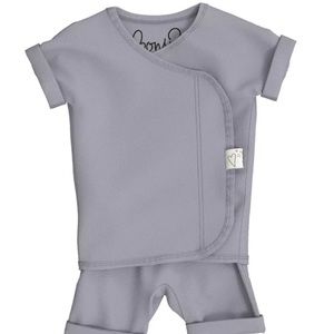 Bonsie Baby Short Sleeve Romper 0-3 Months Gray